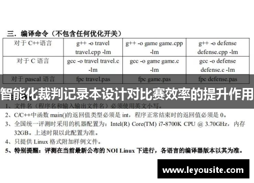 智能化裁判记录本设计对比赛效率的提升作用
